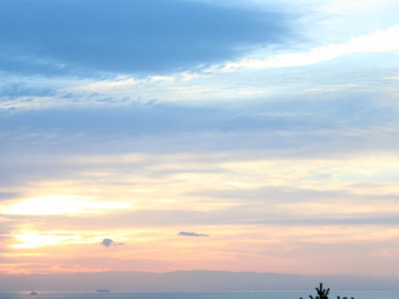 夕日の空