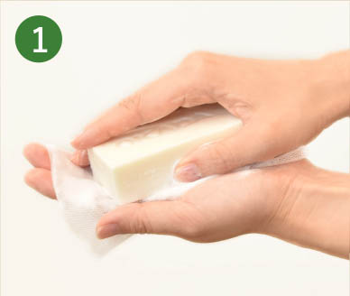 岡田石鹸 ご使用方法 1
