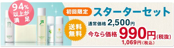 送料無料 スターターセット 通常2100円がお試し価格1050円